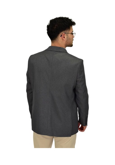Erkek Tek Spor Ceket 4 Drop Bgl-st04472 Füme