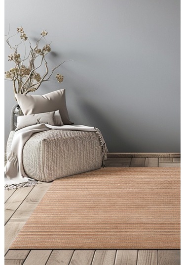 Lidya Hardal/bakır Kaymaz Tabanlı Pamuk Dokuma Kilim, Yıkanabilir, Antialerjik, Kadifemsi Yapı Hardal
