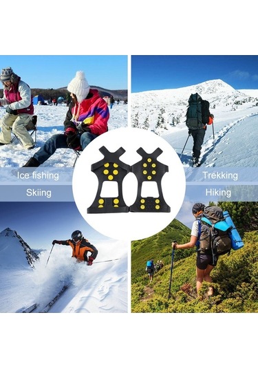 Novahub Kramponlar Buz Çivileri 10-diş Buz Tutuşları Kaymaz Tpe Buz Tutucular Ayakkabı Bot Çivileri Üzerinde Hafif Dış Mekan Sporları Yürüyüş Dağcılık Koşu Buzda Kar Yürüyüşü İçin Siyah, Kış Macerası İçin Mükemmel Siyah Novahub Kramponlar Buz Çivileri 10-diş Buz Tutuşları Kaymaz Tpe Buz Tutucular Ayakkabı Bot Çivileri Üzerinde Hafif Dış Mekan Sporları Yürüyüş Dağcılık Koşu Buzda Kar Yürüyüşü İçin Siyah, Kış Macerası İçin Mükemmel Siyah