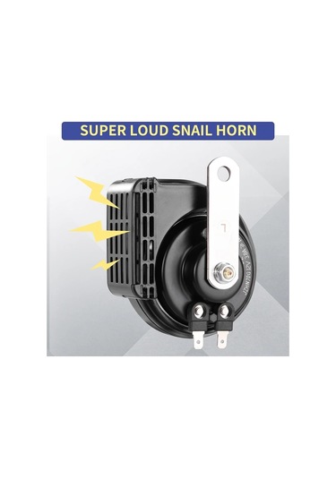 Fochsia 2 Adet 120db Kara Taşıtları Korna Seti Siyah Motosiklet Tekne Kamyon Çok Sesli