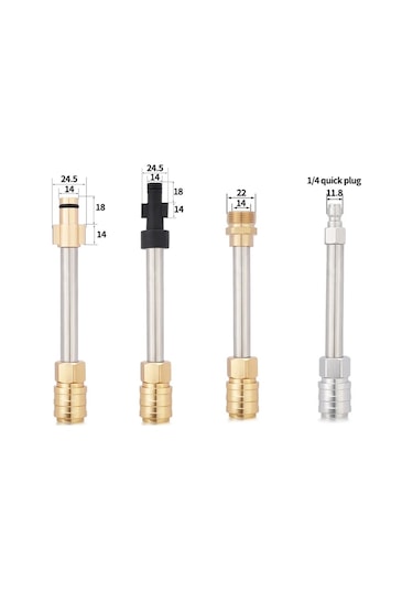 Elitech Yili-araba Yıkama Aks. Kendinden Kilitlemeli 1/4 Hızlı Bağlantı 10 Cm Çub Lance Adaptörü Yüksek Sulama Başlıkları 45147427