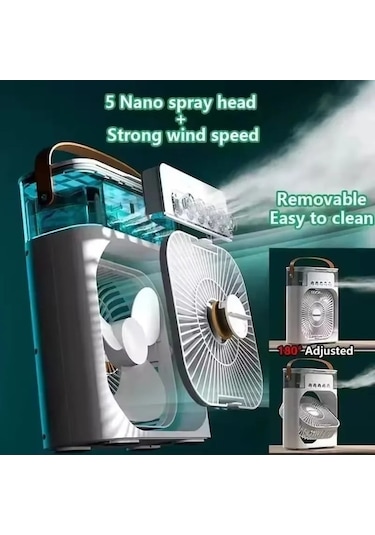 Besthome1 Yeni 3'ü 1 Arada Fan, Klima, Hava Soğutucusu, Led Gece Lamba 1 Adet