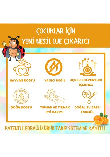 Freshup Yeni Nesil Çocuk İçin Portakal Kokulu Oje Çıkarıcı 10 ML