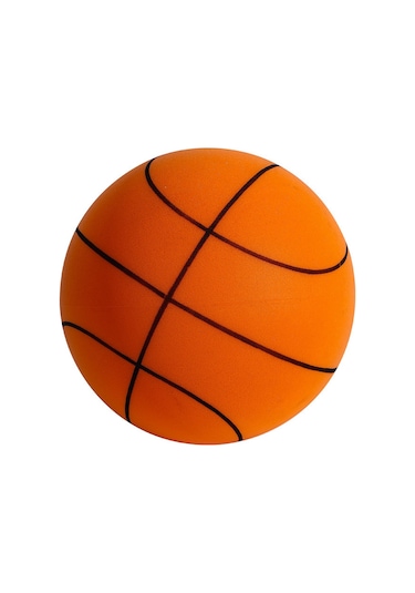 Dianziye Çocuklar İçin Sessiz Eğitim Basketbol Topu - Hafif, Dayanıklı Ve Taşınabilir 7 Numara, Turuncu Çizgili