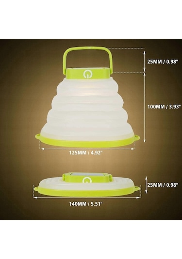 Bloomnest Katlanabilir Led Fener Kamp Işığı - Sıcak Beyaz - Su Geçirmez - Güneş Enerjili - 3 Modlu El Feneri Asorti Çok Renkli