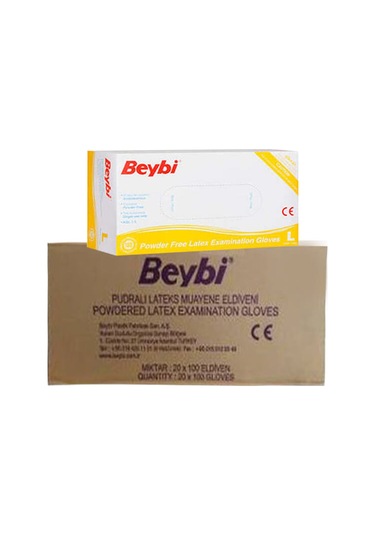 Dolphin Beybi Lateks Pudrasız Muayene Eldiveni L 20 Paket