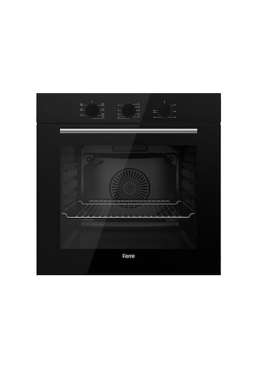 Ferre QBL62CS 70 L Siyah Ankastre Fırın