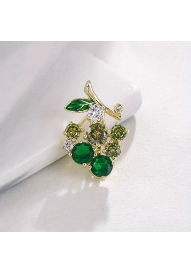Emaye Sarı Limon Kadın Broş Düğün Partisi Turuncu Nedensel Broş Iğne F4-5-263 F4-5-263 Çok Renkli