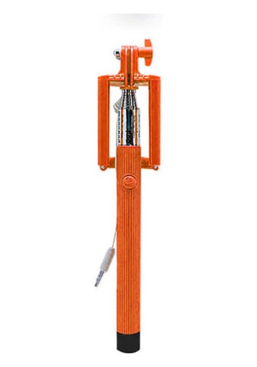 Kilifone - Selfie Çubuğu Slf 01 Kablolu Selfie Çubuğu - Turuncu - T9372