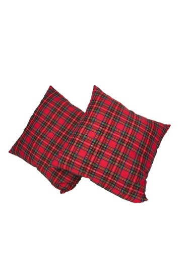 Ekose Kırlent Kılıfı Tekli