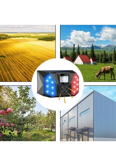 Pazly Cbtx Bahçe Aydınlatma Rc-711 Güneş Enerjili Açık Meyve Bahçesi Balık Göleti Hırsızlık Alarmsızlık Siyah
