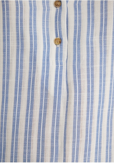 Mavi - Indigo Çizgili Bluz 122400-83979 İndigo