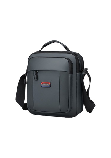 Erkekler İçin Şık Ve Fonksiyonel Oxford Kumaş Günlük Sırt Çantası, Büyük Kapasiteli Erkek Messenger Çanta, Yaz Ve Günlük Kullanım İçin Pratik Erkek Aksesuarı Gri