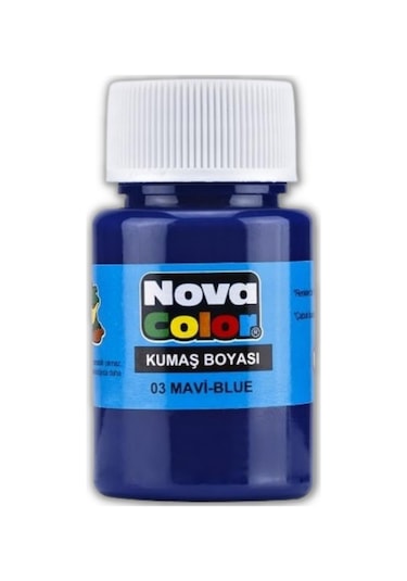 Mavi Kumaş Boyası Tişört Çanta Tekstil Boyası 30 ml 1 Adet Nova C