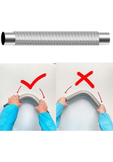 Pazly 19.7 2.4in Paslanmaz Çelik Odun Soba Borusu, Yüksek Sıcaklığa Dayanıklı, Kamp Ve Ev Kullanımı