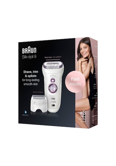 Braun Silk-Epil 9 9710 SensoSmart Islak Kuru 4 Ek Parçalı Epilatör