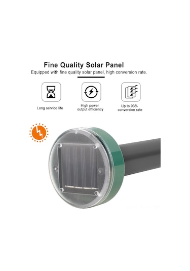 Tenfowee Güneş Enerjili Ultrasonik Fare Ve Yılan Kovucu, Çiftlik Bahçe Çayır İçin Ip65 Su Geçirmez Dairesel Model