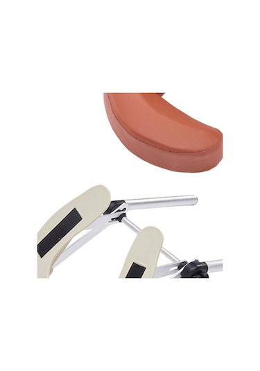 Suntek U Şeklinde Yastıklı Pu Deri Hafif Minderli Masaj Kırmızı Kahverengi