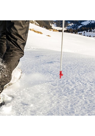 Dolıty Baston Ucu Karbür Kafa Yedek Kapak Aksesuarları Trekking Kırmızı