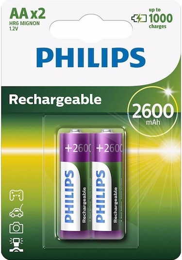 Philips Çok Aşamalı Life Nimh Pil Aa Mignon 2600 Mah 2'li Paket