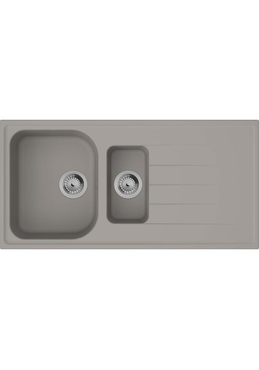Hansgrohe S520-F525 Ankastre Granit Eviye + 980/480 Otomatik Gider Seti Beton Grisi