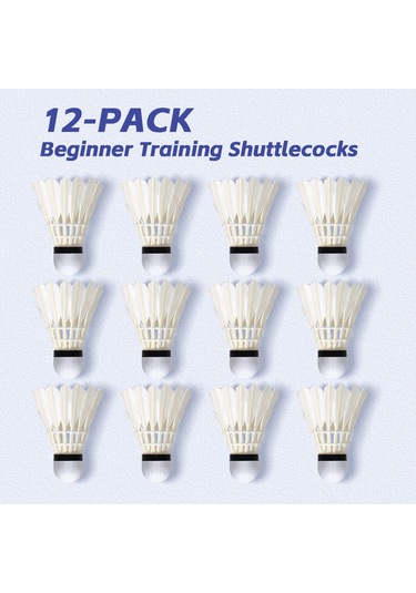 Geeksen Leıjıaer Profesyonel/başlangıç Seviyesi 12 Adet Toptan Badminton Topu - Dayanıklı Tüylü, Hızlı Ve Rüzgar Direncili, İç/ön Dış Kullanım