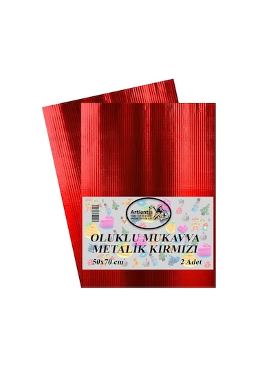Oluklu Mukavva Renkli 50X70 2 Adet Artlantis Renkli Oluklu Mukavv