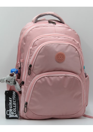 GirayCollection Özel Su İtici Kumaş Okul Sırt Çantası 34600 Pudra