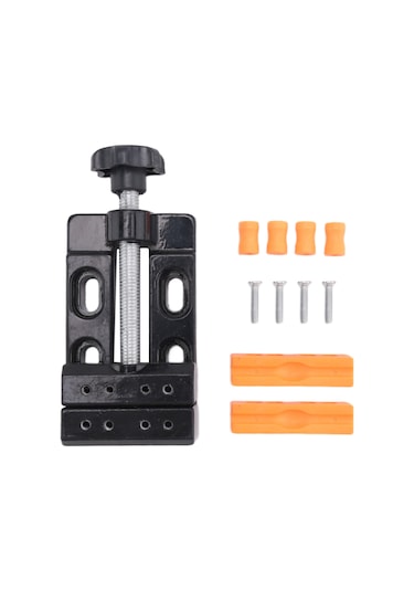 Xurunkeji Küçük Mengene Mini Düz Kelepçe Masa Çenesi Kendin Yap El Aletleri 13,5x6,5x3,6 Cm