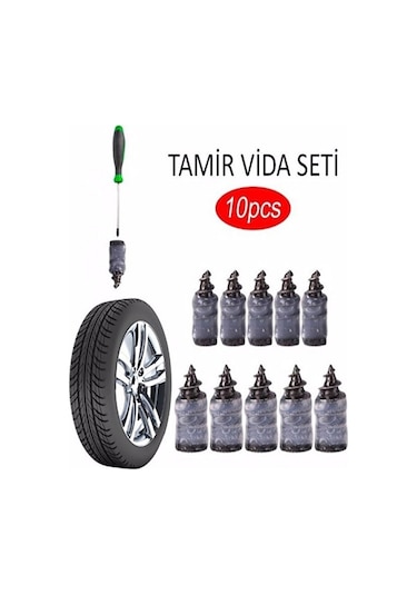 Motosiklet Araba Oto Lastik Tamir Kiti Kauçuk Vida Seti Lastik Ya