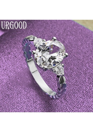 925 Ayar Gümüş Aaa Zirkon Yüzük Hediye Moda Takı