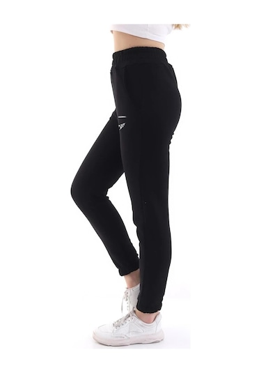 Lion Company Baskılı Siyah Paçası Lastikli Eşofman Unisex Esf01 Siyah
