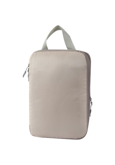 Trendooze 4 Adet Sıkıştırma Saklama Torbaları, Seyahat İçin Bej Renkli, Hızlı Bırakma Bej