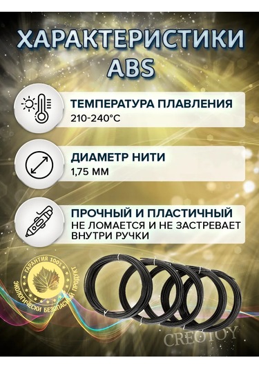 Creotoy 3d Kalem İçin Siyah Plastik, 3d Abs Çubukları 254254979