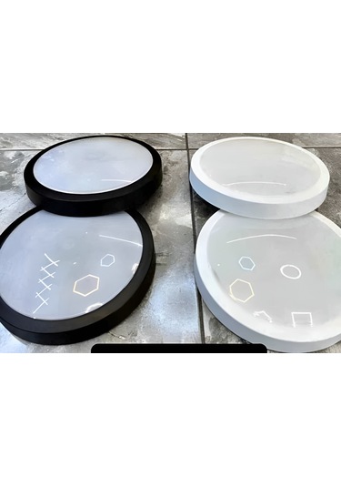 Dekoratif 24w Led Glob Tavan Armatürü- Beyaz Işık - 25cm -2li Pak Beyaz