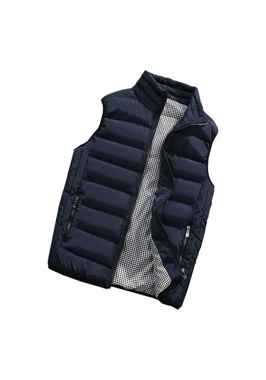 Sonbahar Ve Kış İçin Kalınlaştırılmış, Erkek Kaz Tüyü Dolgulu Pamuklu Yelek Haki