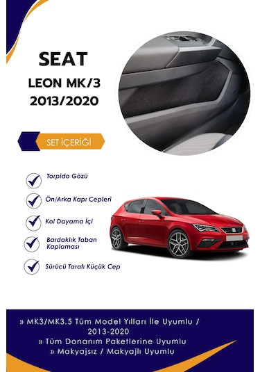 Seat Leon 5f/mk3-mk3.5 Konfor Seti 2013-2020 Siyah