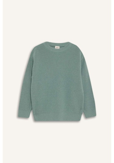 Defacto Erkek Çocuk Bisiklet Yaka Triko Kazak F0959a825wngn1129 Yeşil