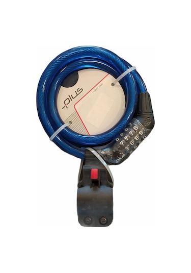 Plus Cable Lock 12x1000 MM Anahtarlı Spiral Kilit+sabitleme Aparat Mavi