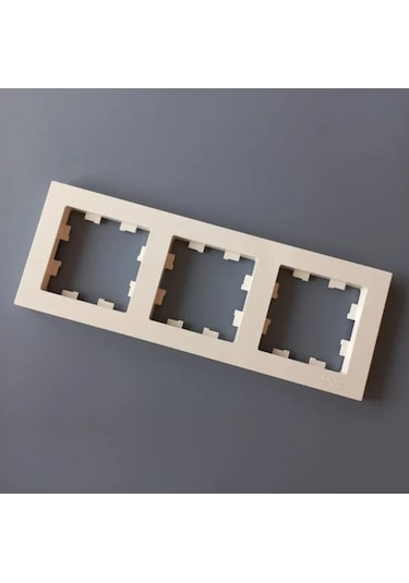 Atlasdesıgn Priz 2 Adet + Anahtarsız Ana Hat Ve 3 Pozlu Çerçeve, Bej 318414154 0143-2