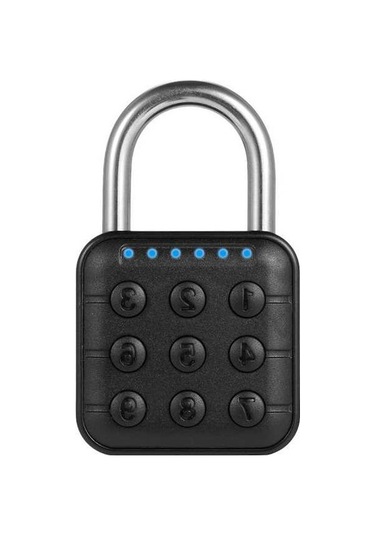 Pazly Zinc Alloy Ip67 Su Geçirmez Akıllı Kilit - Parmak İzi & Tuya Bt, 6 Haneli Şifre, 10 Kişilik Erişim, Siyah Sy13+ Pil Dahil