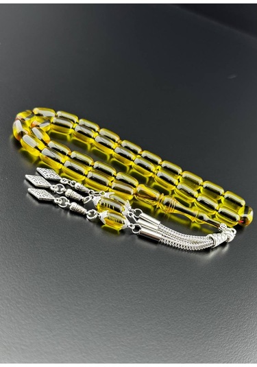 Vip Tasarım Ateş Kehribar Tesbih Hcz-model Ttreewq Sarı