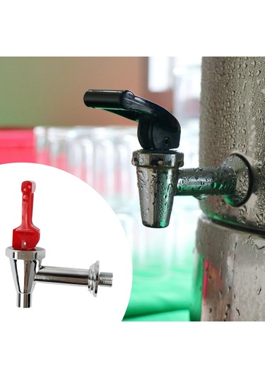 Homyl Kahve Sıcak İçecek Musluğu Paslanmaz Su Sebili Kova Cam Kırmızı