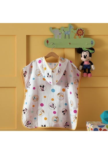 Disney Mickey Baby Pamuk Lisanslı Müslin Panço-Çok Renkli