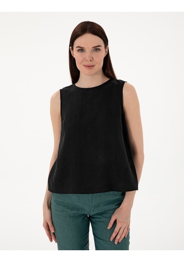 Pierre Cardin Kadın Siyah Kısa Kollu Bluz 50309346-vr046