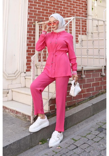 Ribana Detaylı Takım Fuşya Fuşya