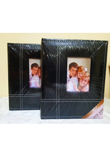 10x15 Cm 4x6 Fotoğraf Albümü 200'lük Deri Siyah