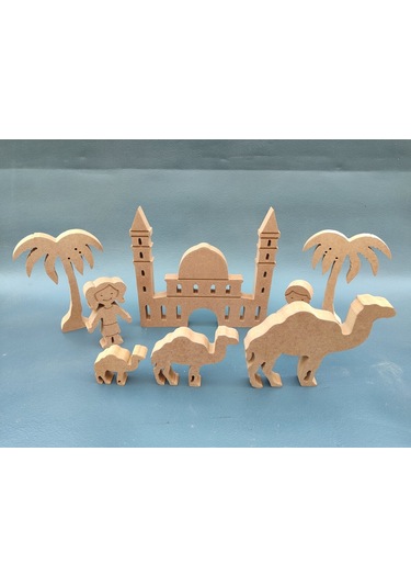 Neşeli Ahşap Des 12 Ayasafya Cami, Palmiye, Çocuk Ve Deve. Ramazan Ayına Özel Ahşap Boyama Etkinliği, Boyama Seti Model Tyby3vm4mvl057q164