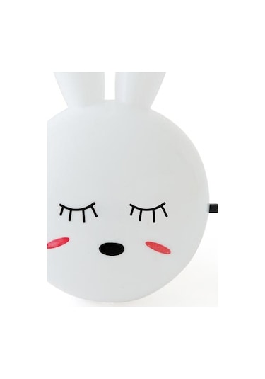 Urban Mood Tgl-32 Tavşan Desenli Gece Lambası - Beyaz Beyaz