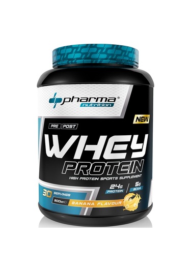 Whey Protein 900 Gr Muz Aromalı Protein Tozu 24 Gram Protein 30 Servis